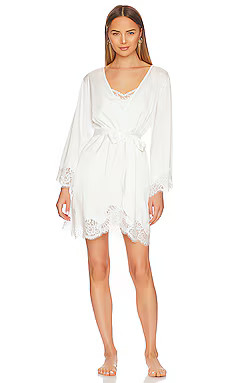 homebodii Sian Short Lace Robe in White from Revolve.com | Revolve Clothing (Global)