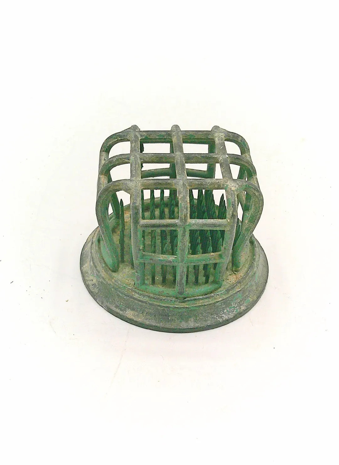 Vintage Rustic Green Metal Flower Frog - Floral Supply - Etsy | Etsy (US)