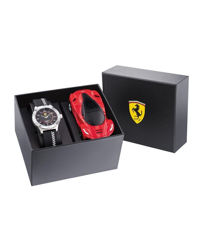 Ferrari Kids' Academy Black Silicone Strap Watch 34mm Gift Set & Reviews - Macy's | Macys (US)