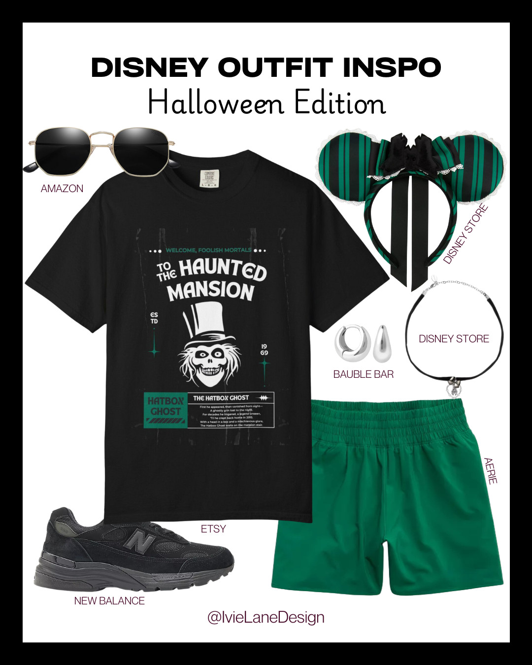 Foolish mortals, but make it fashion.
Channeling all the spooky vibes in this Haunted Mansion-inspired Halloween look at Disneyland! This outfit is perfect for trick-or-treating down Main Street or posing with hitchhiking ghosts.
Tap to shop the look and haunt in style! 

 #LTKSeasonal #LTKTravel #LTKFamily