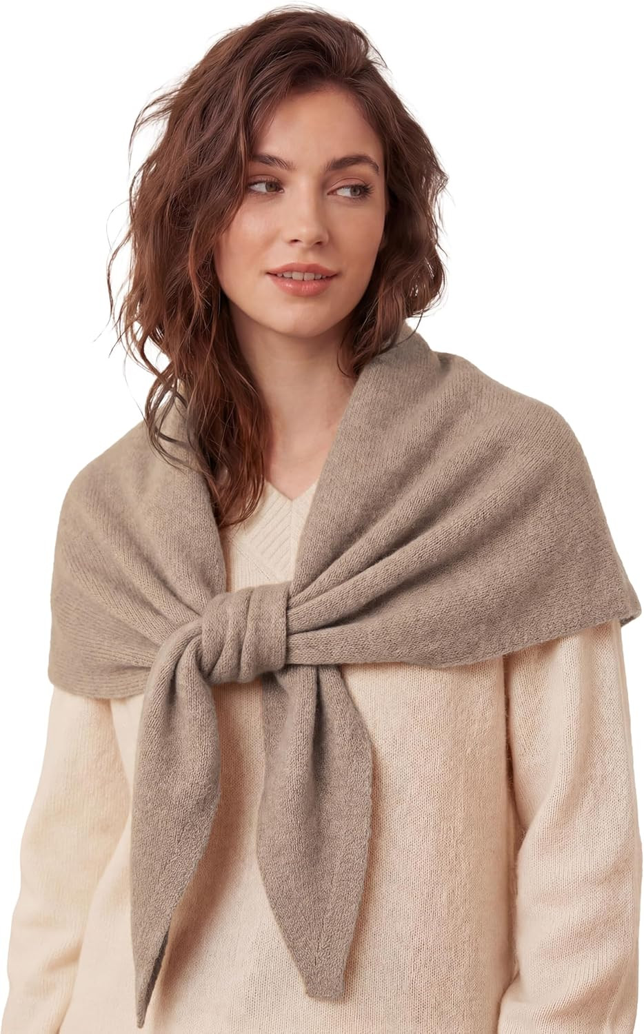 Knitted Triangle Cashmere Shoulder Top for Fall Winter Accessory | Amazon (US)