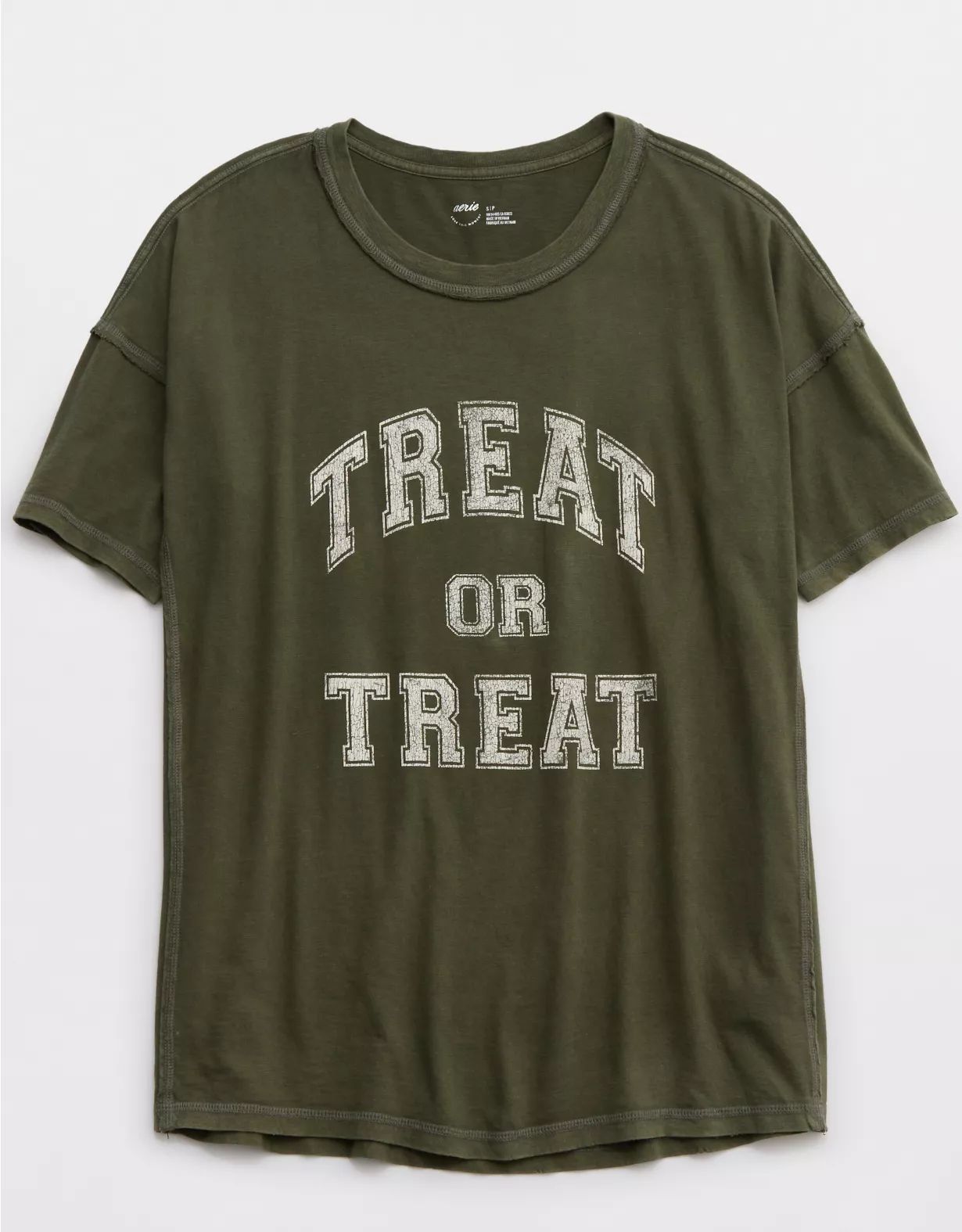 Aerie Crewneck Graphic Oversized Boyfriend T-Shirt | Aerie