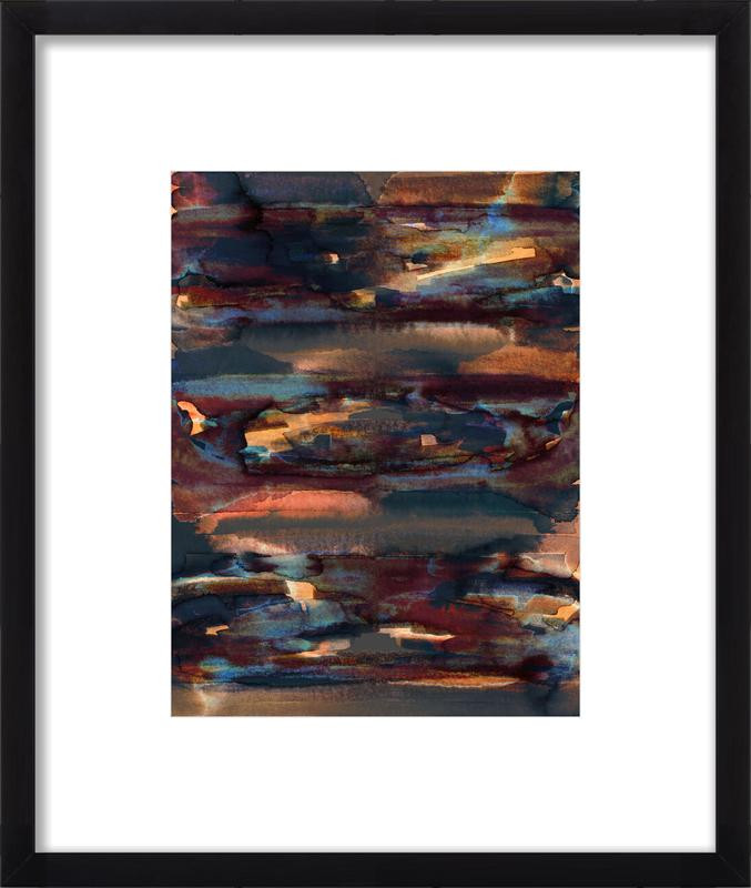 DARK FLOW 2, MOODY WATERCOLOR ABSTRACT | Artfully Walls