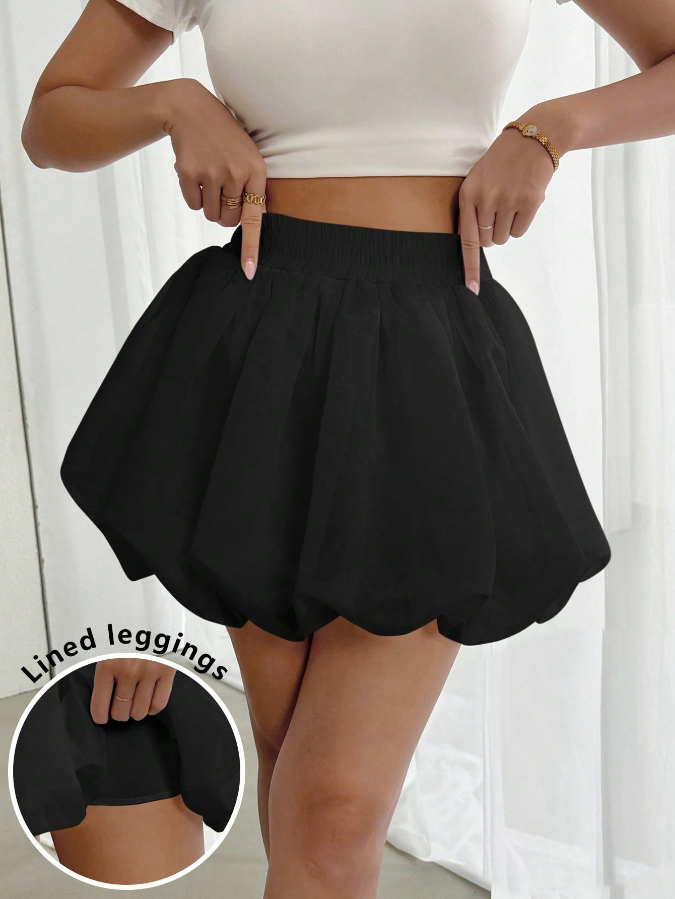 TrendsSHEIN Essnce Women's Summer White Bud Graduation Skirt | SHEIN