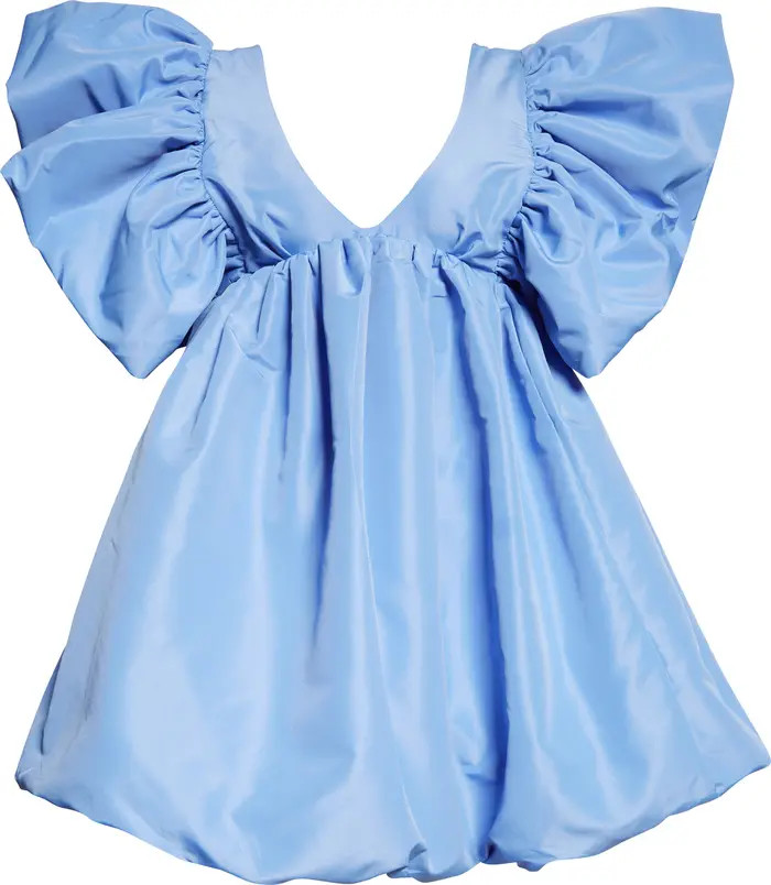 Kika Vargas Adri Silk Blend Taffeta Babydoll Minidress | Nordstrom | Nordstrom