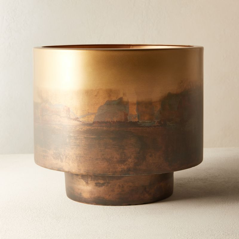 Sahara Brass Planter + Reviews | CB2 | CB2