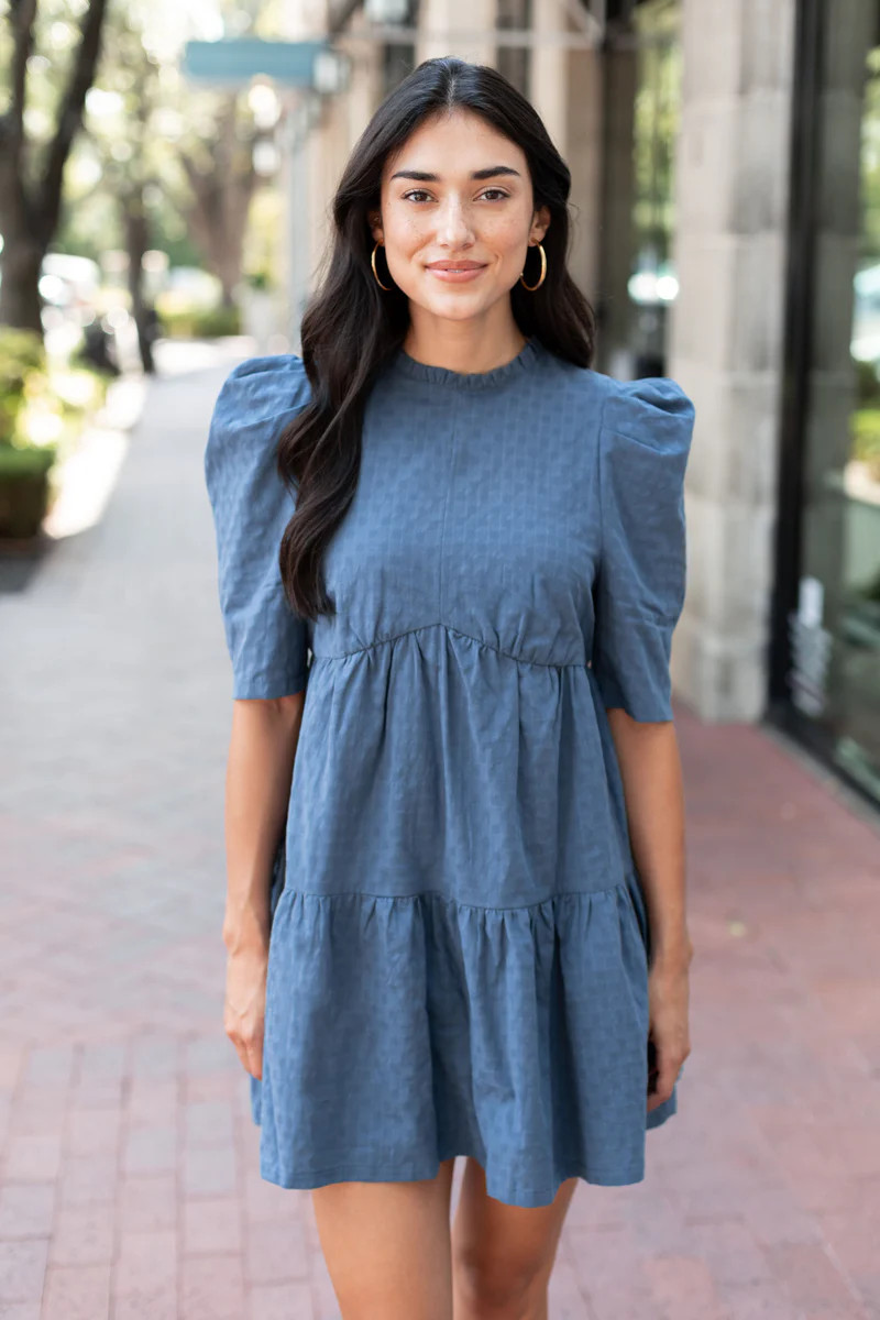 Hillary Dress- Blue | Avara