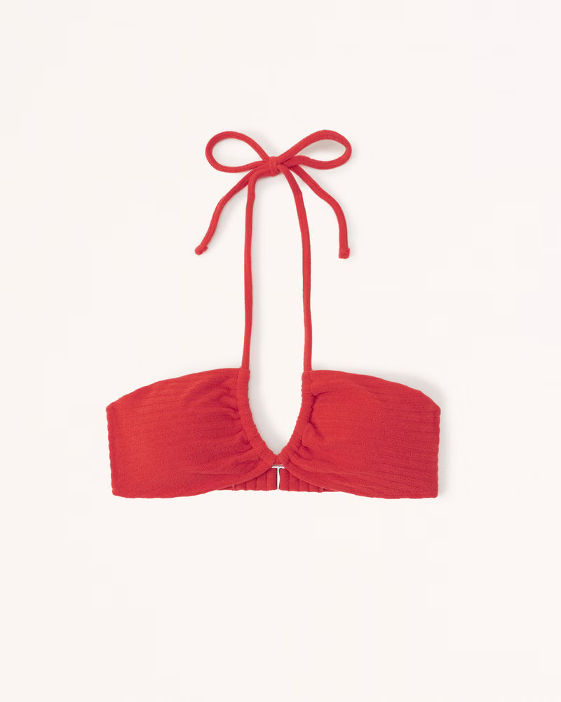 Women's Upside Down Halter Triangle Bikini Top | Women's Swimwear | Abercrombie.com | Abercrombie & Fitch (US)