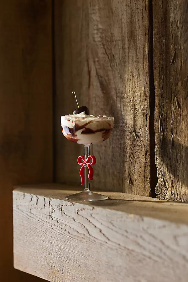 Benedita Bow Coupe Glass | Anthropologie (US)