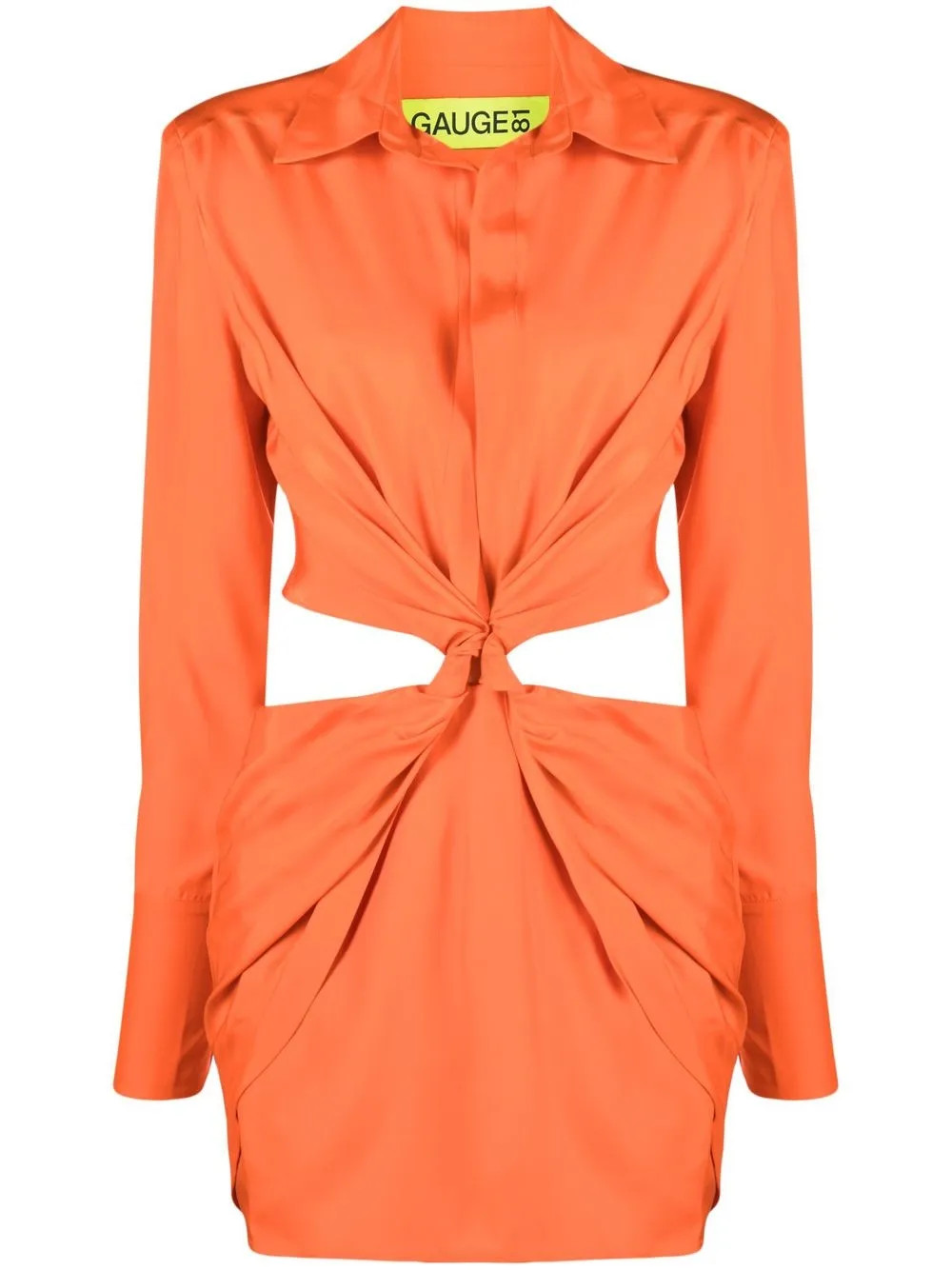 GAUGE81 twist-detail cut-out Shirt Dress - Farfetch | Farfetch Global