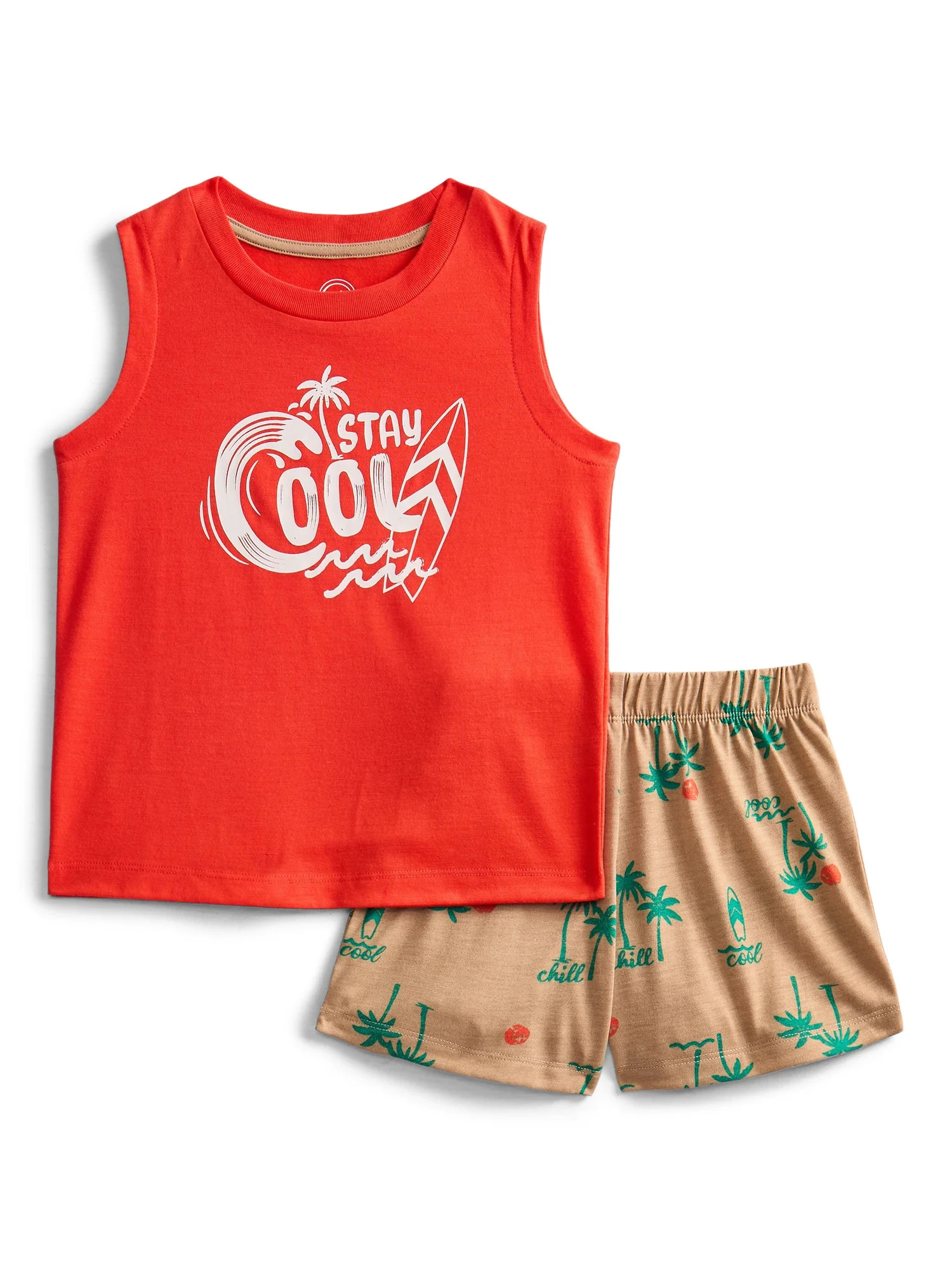 Wonder Nation Boys Graphic Tank Top and Shorts Sleep Set, 2-Piece, Sizes 4-18 | Walmart (US)