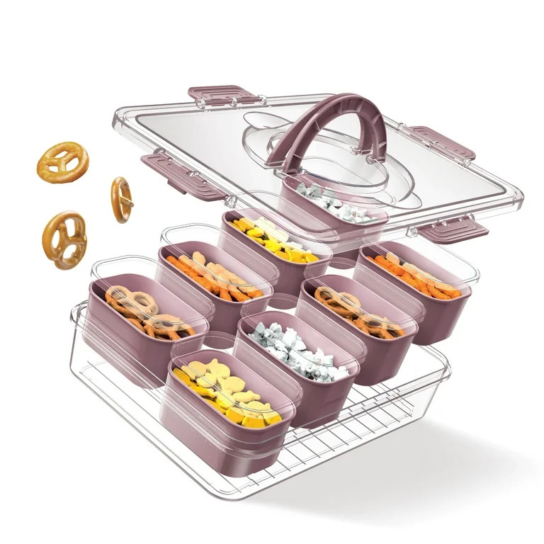 Cook With Color 8-Compartment Snackle Box, Charcuterie and Snack Container, Divided Serving Tray ... | Walmart (US)