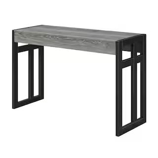 Monterey 50 in. Weathered Gray/Black Standard Rectangle Wood Console Table | The Home Depot