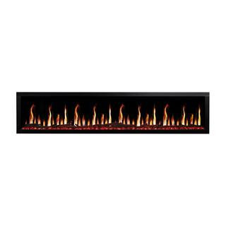 Highmark Luxe LCD 88 in. Wall Mount Smart Electric Fireplace in Black-Remote Control and Adjustable Multi-Color Flame | The Home Depot