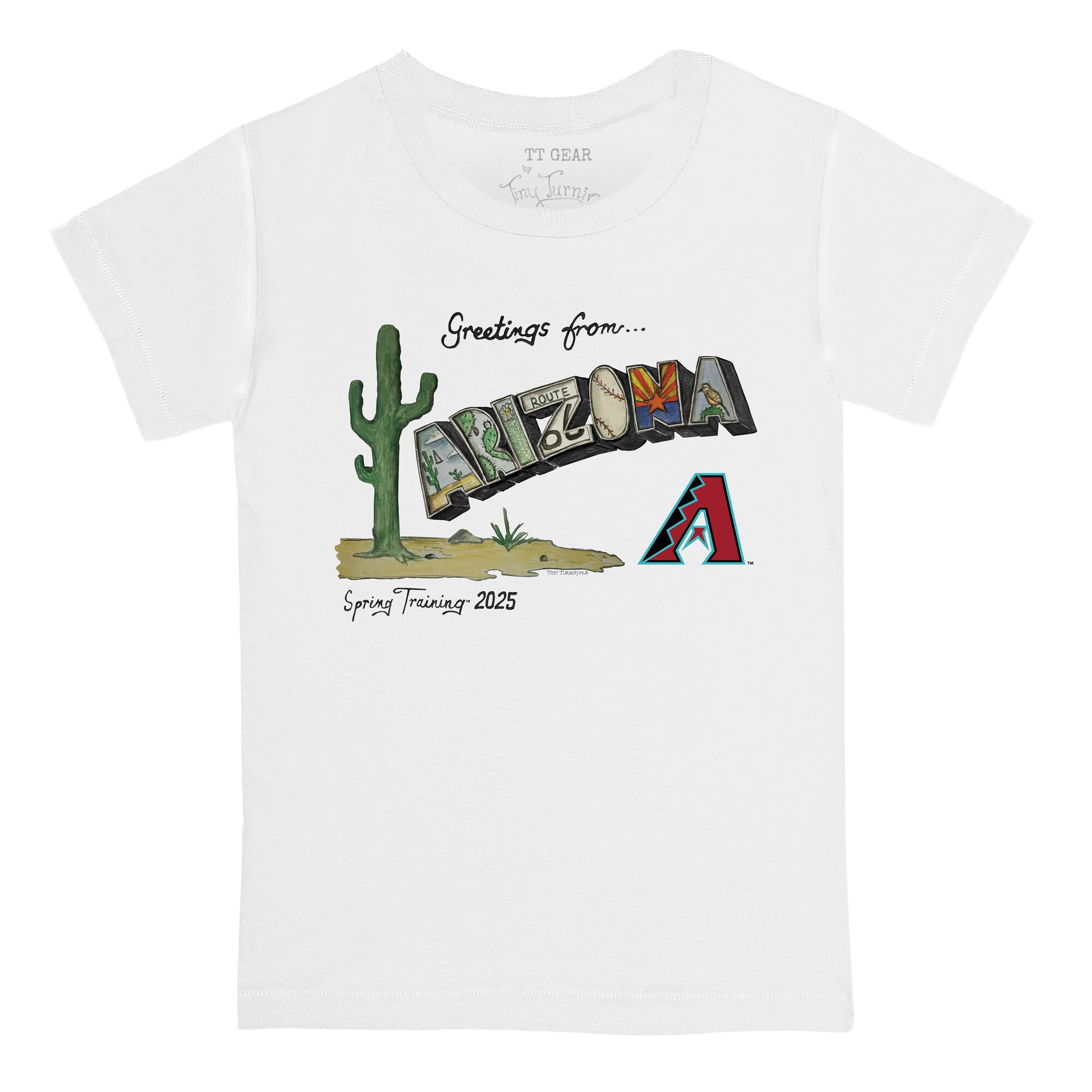 Arizona Diamondbacks Tiny Turnip Youth 2025 Spring Training Cactus League T-Shirt - White | Fanatics