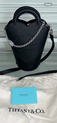 Tiffany & Co. Viral Black Grained Leather Return To Tiffany Mini Bag New | eBay US