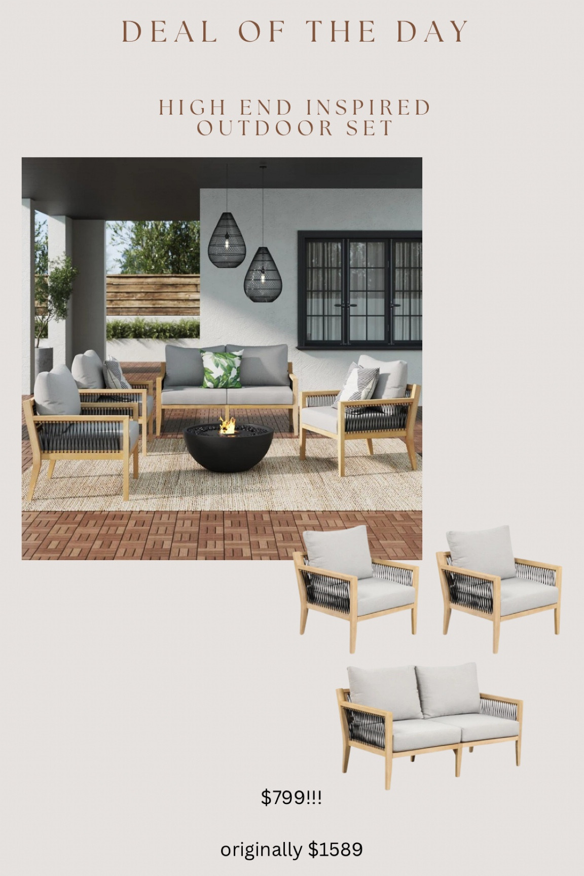 This gorgeous highly rated outdoor set is 50% off right now!! Fast free shipping! High sell out risk


#LTKSeasonal #LTKSaleAlert #LTKHome