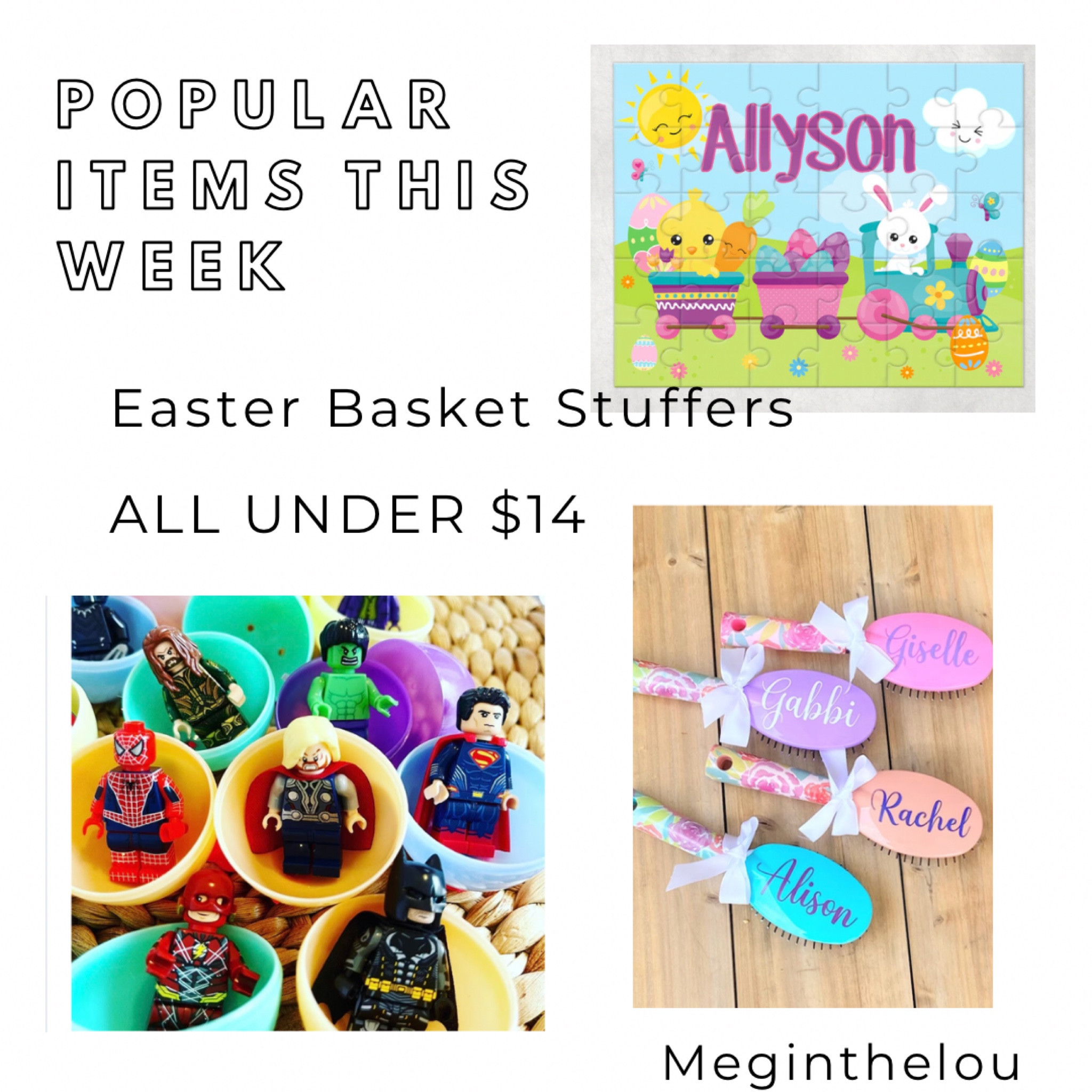 Under $15, Easter basket stuffers 

#easter #eastergift #etsy #etsyfind #etsygift #easterbasketstuffer #under10 #budgetfriendly #budgetbuys #budgetfinds #girleastergift #toddlerboy #toddlergirl #toddlereastergift 
#boyseastergift #giftsunder10 #eastergiftidea #giftidea #giftsunder15 #superhero #puzzle #personalizedgift 

#LTKSeasonal #LTKGiftGuide #LTKkids