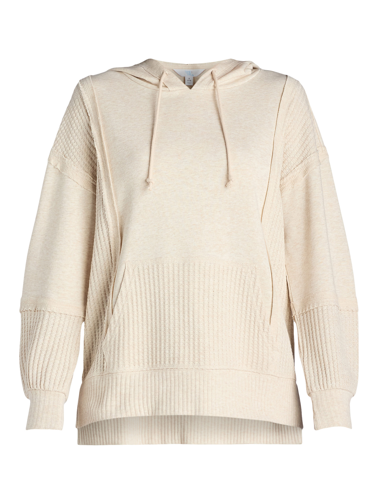 Time And Tru Women's Waffle Hoodie, Sizes XS-XXXL | Walmart (US)