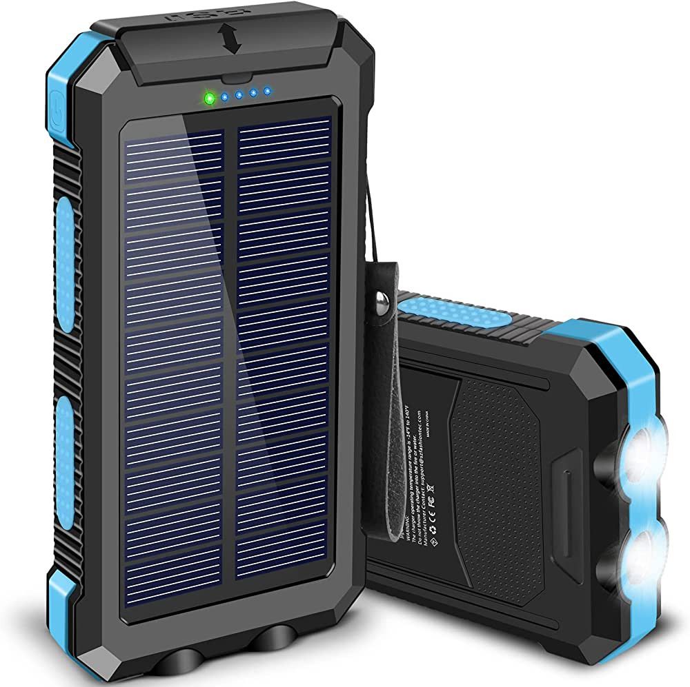 Power-Bank-Portable-Solar-Charger-30000mAh Battery Pack with Emergency LED Flashlight & 2x2.1A US... | Amazon (US)
