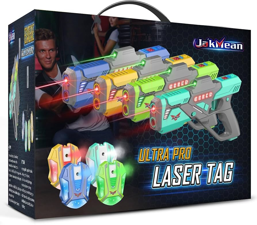 Rechargeable Laser Tag Set with Vests, Upgrade Laser Tag Guns Set of 4 with Mist Spray Effect & L... | Amazon (US)