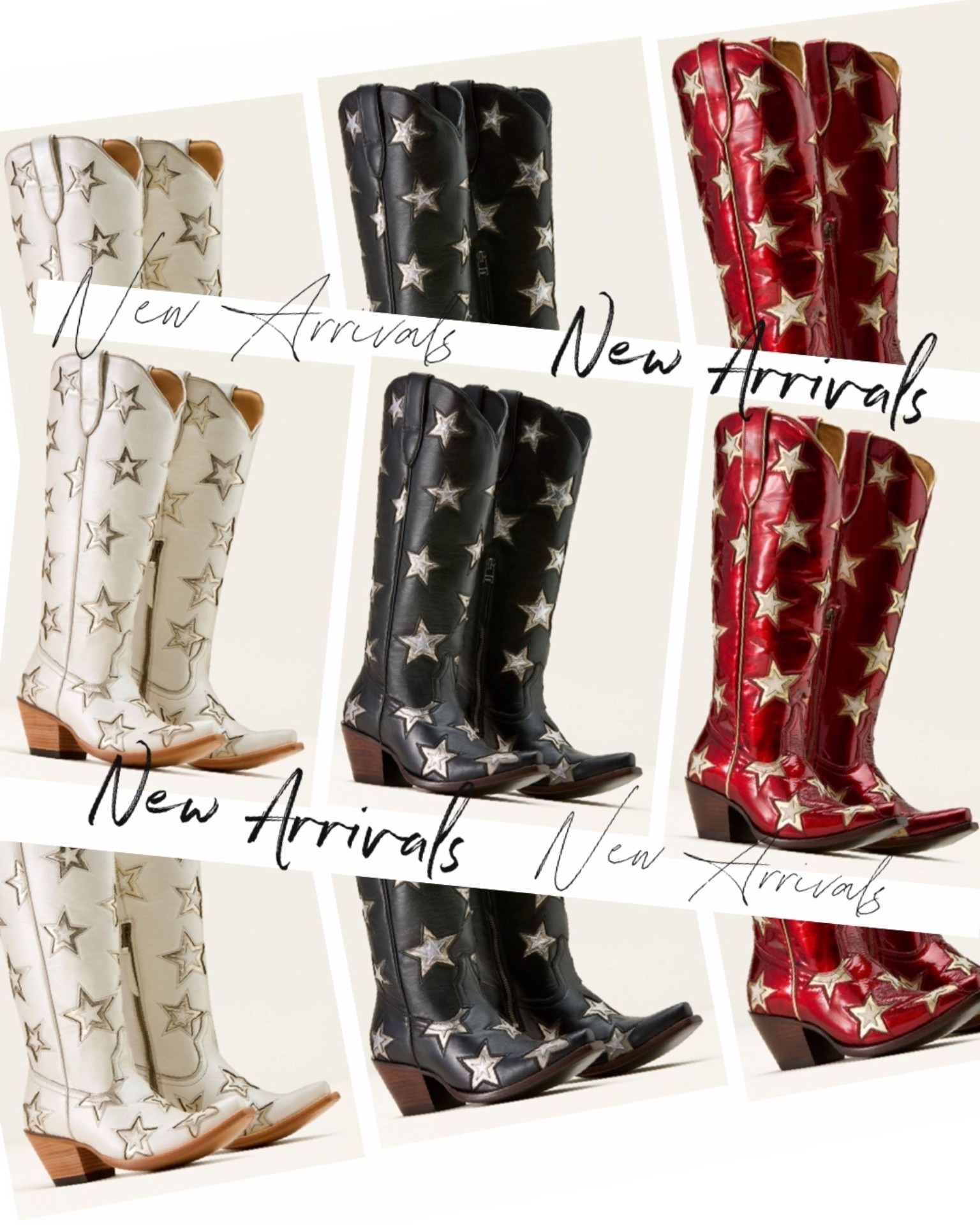 New Arrivals! Boots ! Loving this boot brand & the fun flair they do with embellishments! High quality boots! Get yours before they sell out! 

Cowgirl boots
Shoe crush
New shoes
Boots
Nashville
Wedding boots
Concert boots
Texas boots
Gameday outfit
Gameday boots
OOTD 
Valentine’s Day gift
Gift ideas
Bride boots 
Bachelorette party
New Year’s Eve 
Embellished boots
New arrivals
Party boots
Glam boots
Western boots 
Western 
Rock n roll glam
Glam boots
Rock n roll boots
Red boots
White boots
Black boots
Starry boots
Sparkle boots

#LTKootd #LTKWedding #LTKValentine