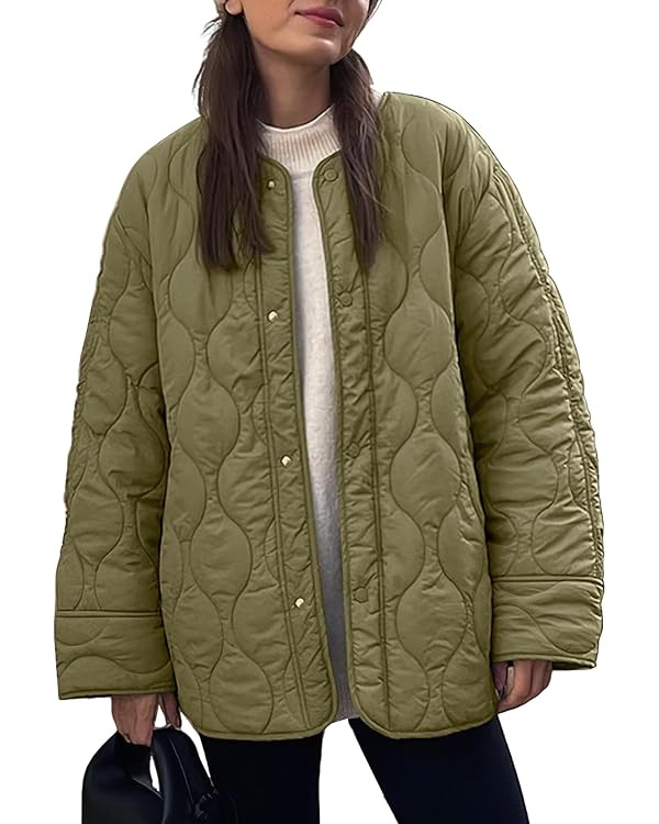 PEHMEA Oversized Quilted Jacket Coats Puffer | Amazon (US)