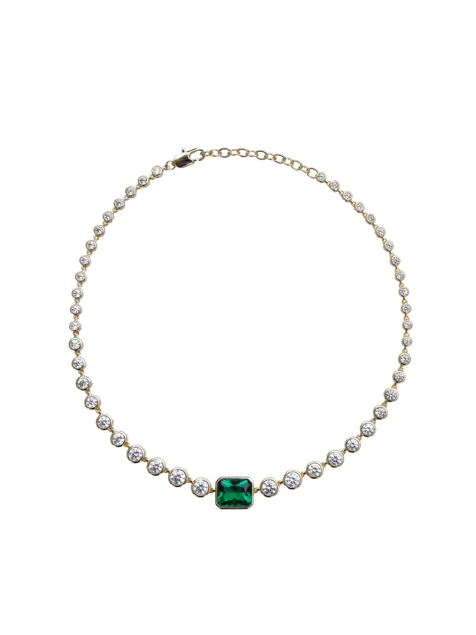 Emerald Bezel Choker | Nicola Bathie Jewelry