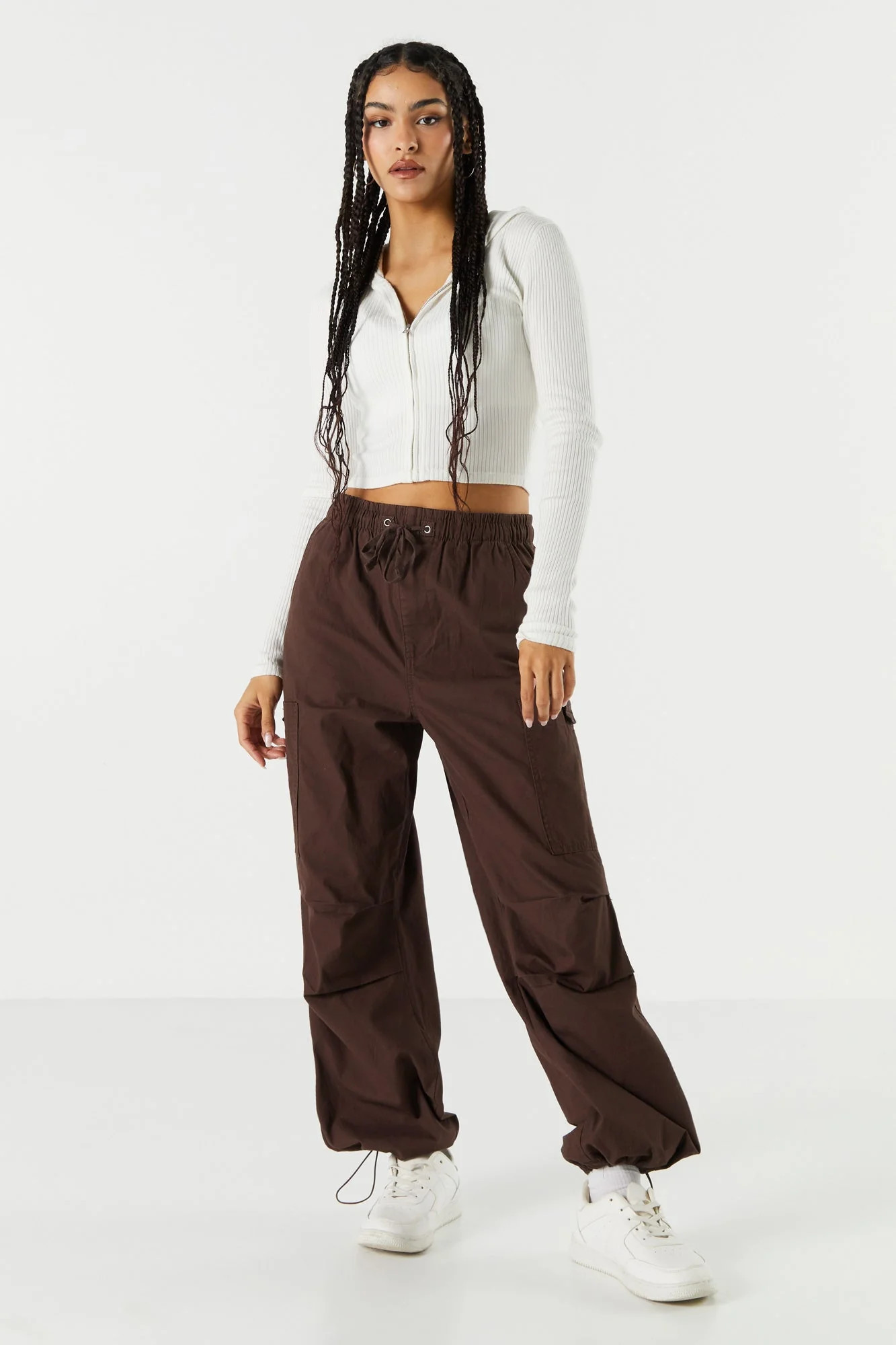 Cargo Pocket Fleece Jogger | Charlotte Russe
