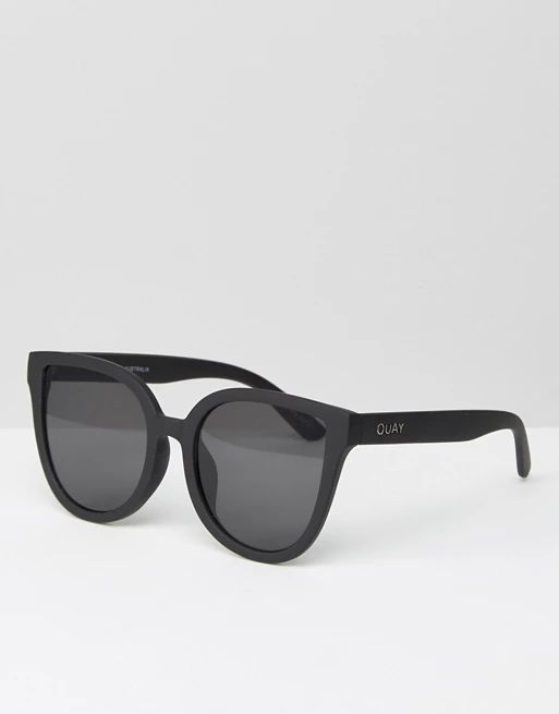 Quay Australia Paradiso Flat Lens Cat Eye Sunglasses in Black | ASOS US