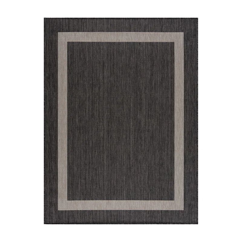 Hawaii Machine Woven / Power Loomed Dark Gray Indoor/Outdoor Rug | Wayfair North America