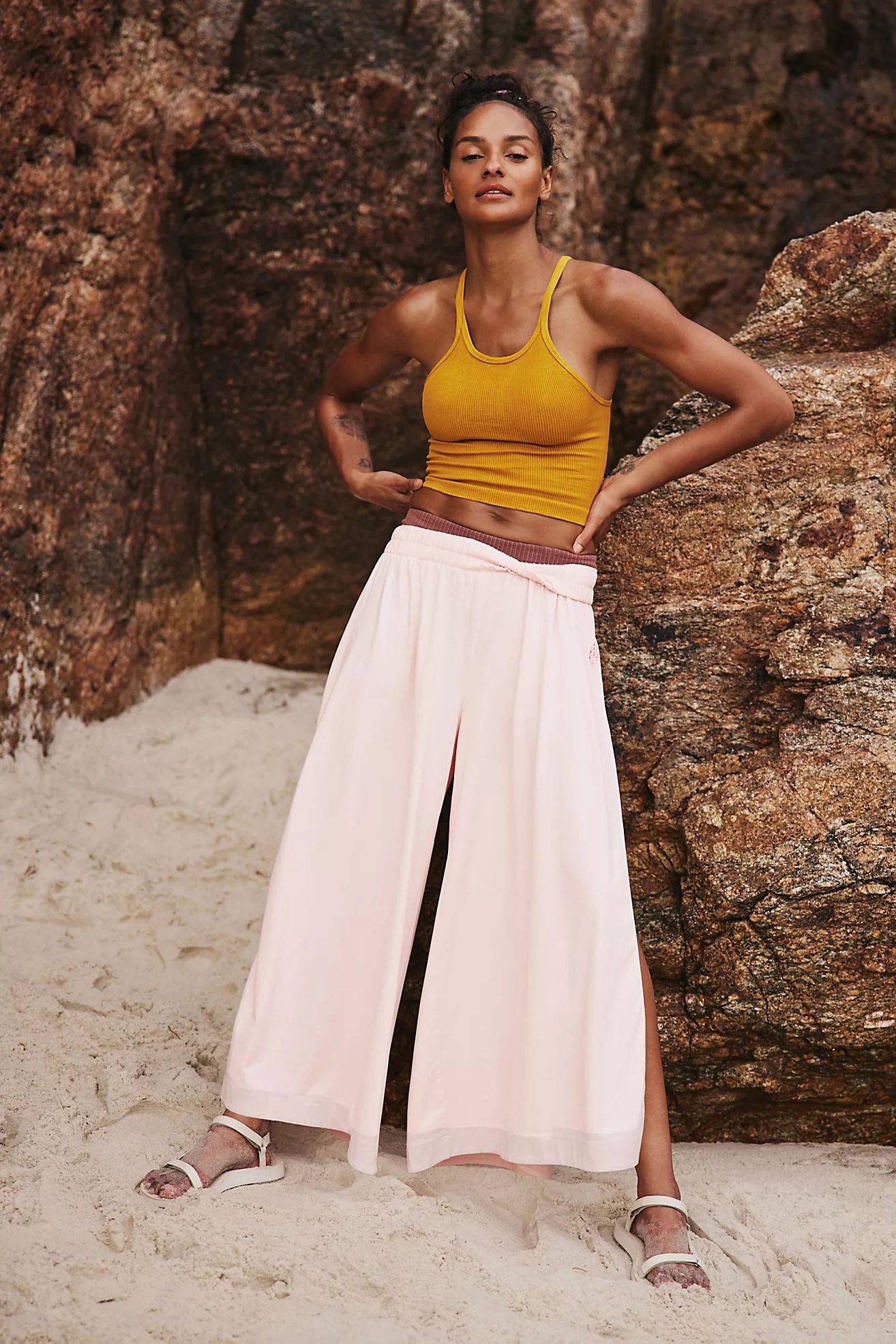 Hot Shot Slit Wide Leg Pants | Free People (Global - UK&FR Excluded)