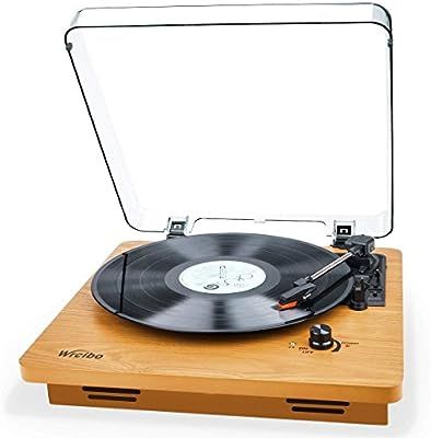 Wrcibo Record Player, Vintage Turntable 3-Speed Belt Drive Vinyl Player LP Record Player with Bui... | Amazon (US)