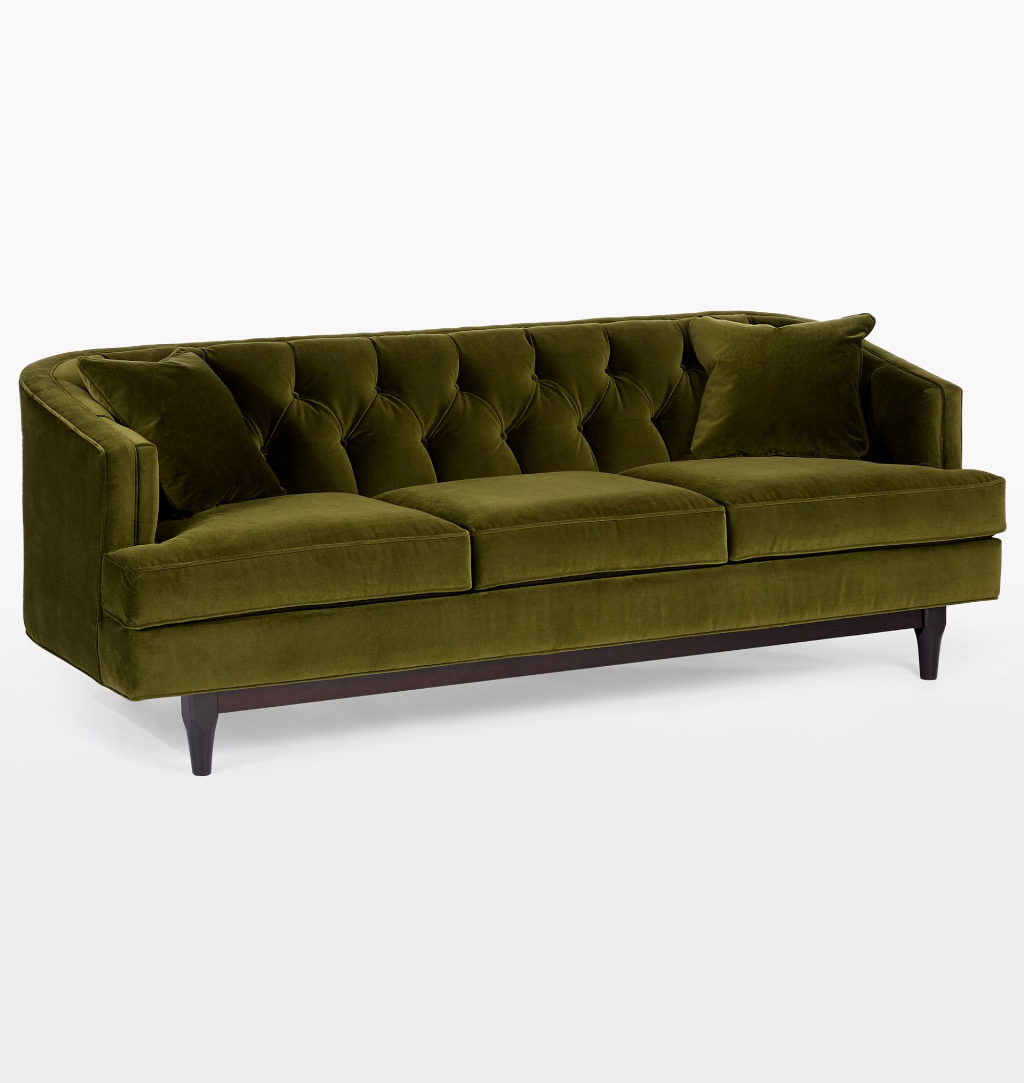 Monrowe Sofa, Peridot Green Velvet | Rejuvenation