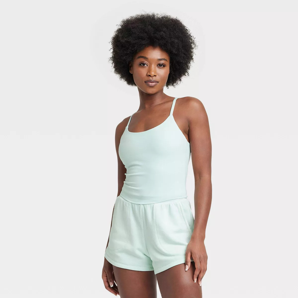 Women's Everyday Soft Cami Crop Tank Top - All In Motion™ Dark Blue M | Target