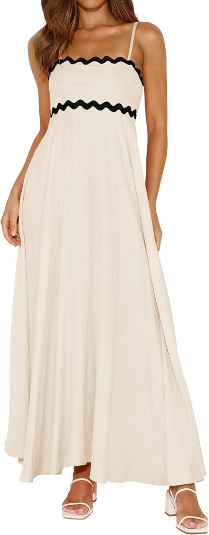 PRETTYGARDEN Womens 2024 Summer Dresses | Spaghetti Strap | Amazon (US)