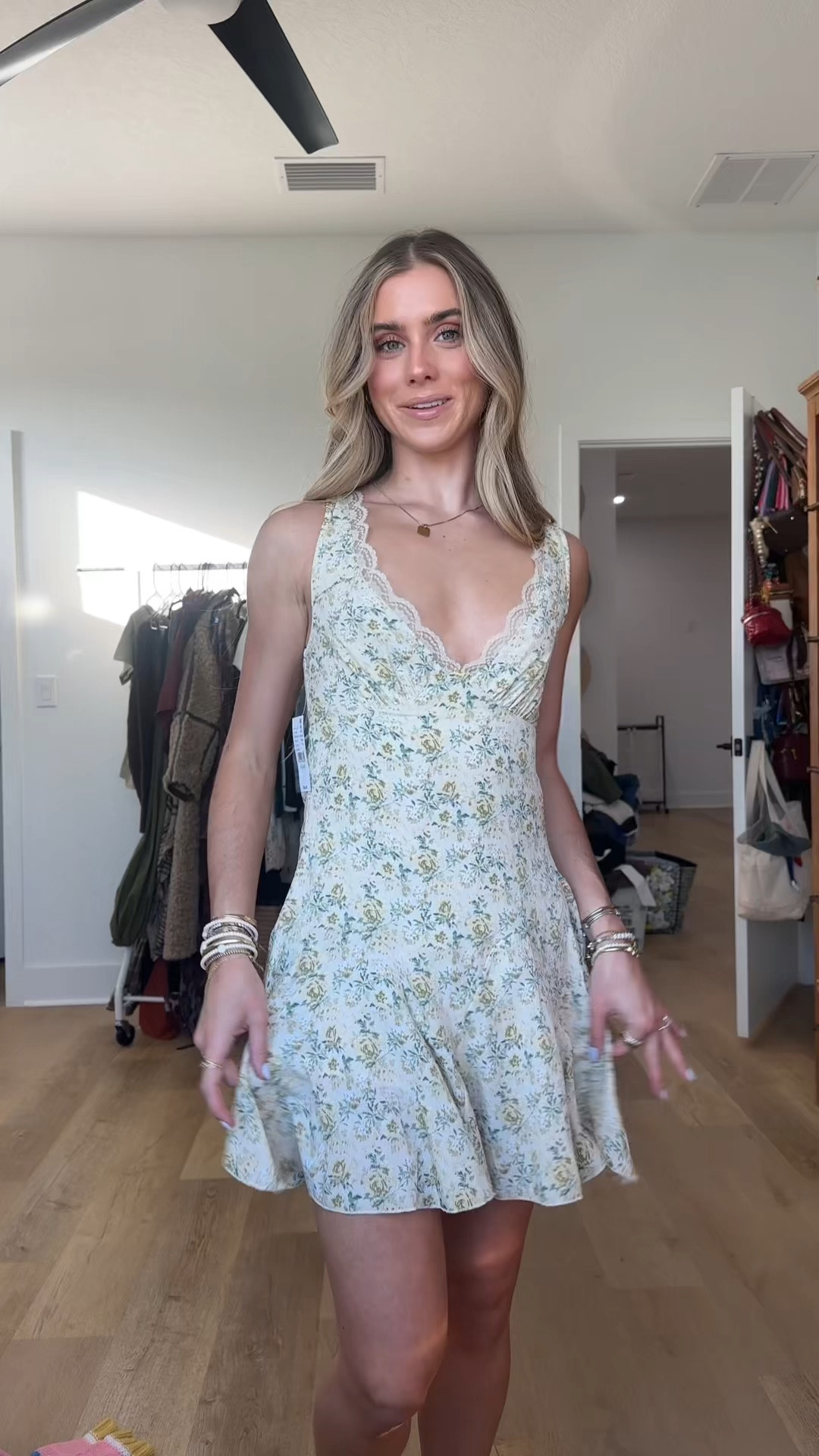 Pacsun exclusive! The Ollie Lace Trim Floral Mini Dress from Beverly and Beck is a sweet and romantic pick for sunny days and nights out. Featuring a floral print on woven fabric, wide fixed straps, delicate lace trimming, a V-neckline, tie-back detail, smocked back, ruched cups, and a playful ruffled hem, this dress is pure charm from top to hem.

#LTKSeasonal #LTKFindsUnder50 #LTKSaleAlert