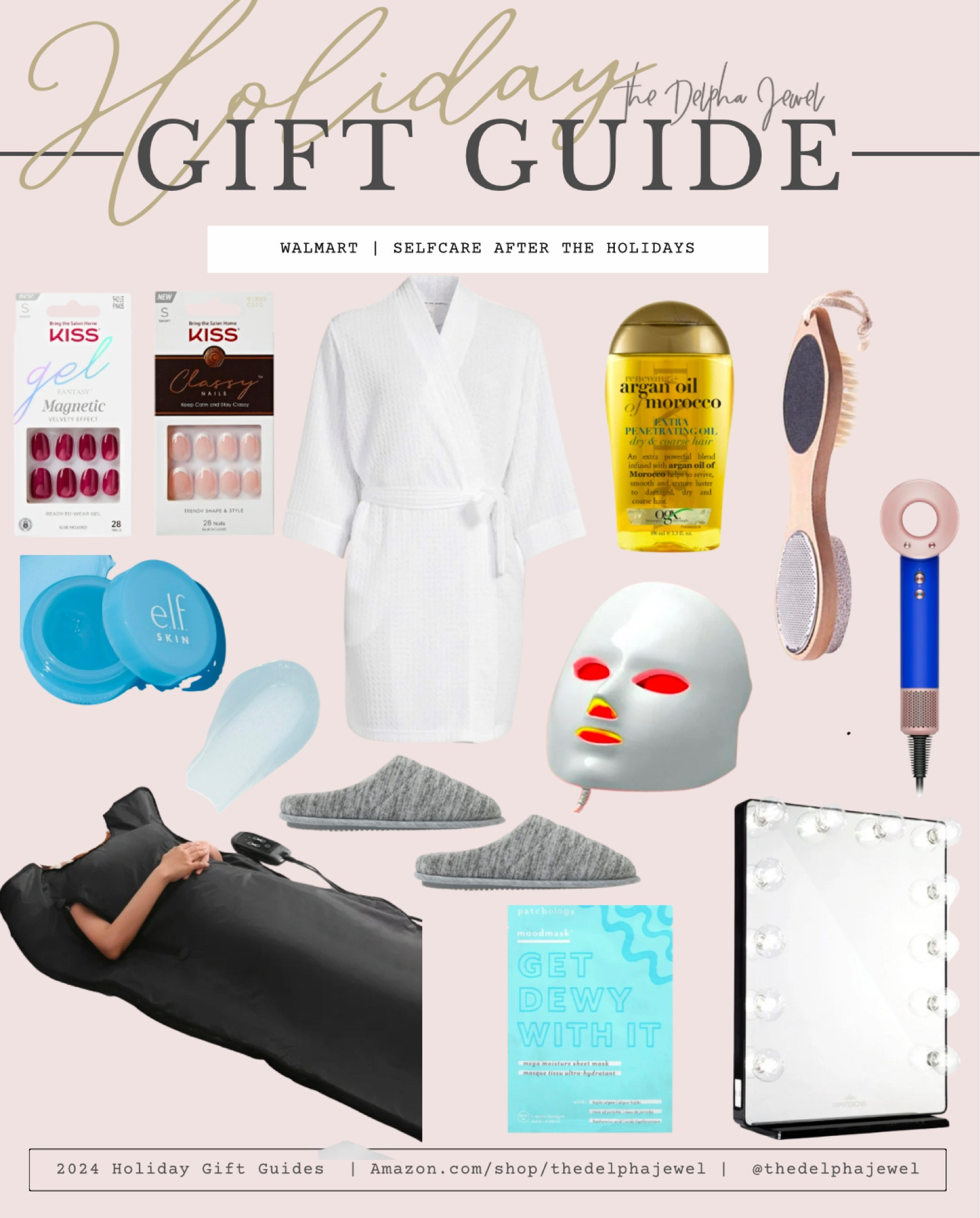 Walmart self care after the holidays 

Hair oil, Dyson dryer, sauna bed, press on nails, mirror, vanity, face mask, red light therapy, robe, beauty 

#LTKSaleAlert #LTKFindsUnder100 #LTKBeauty