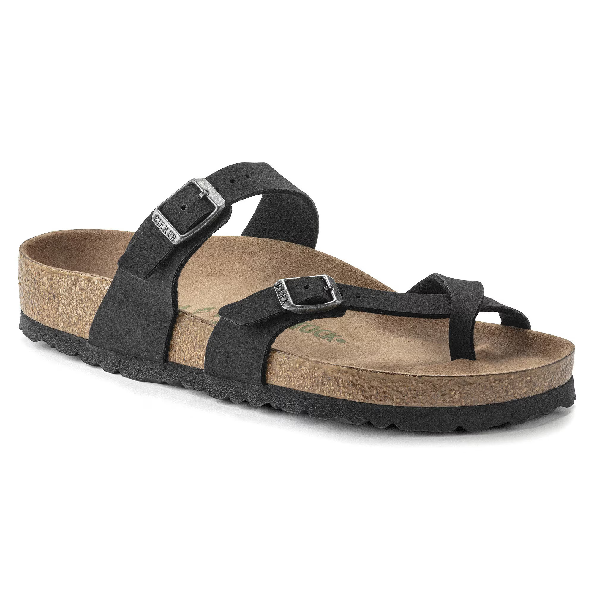 Mayari Vegan Birkibuc Black Thong Sandals | Birkenstock USA