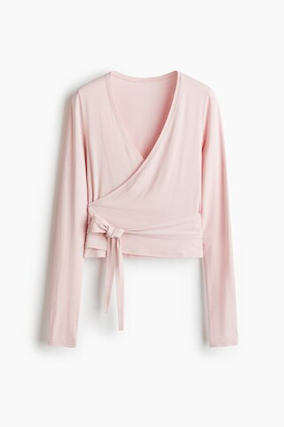 H & M - Sports wrap top in modal - Rosa - Sportswear | H&M (DE, AT, CH, NL, FI)