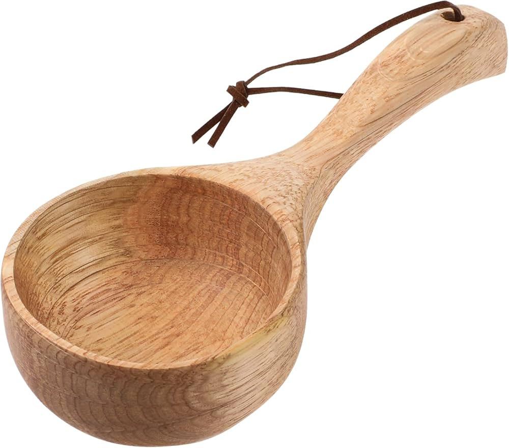 Wood Scoop Bath Salt Scoop Wooden Kitchen Scoop Rice Spoon Multipurpose Large Solid Wood Water Sp... | Amazon (US)