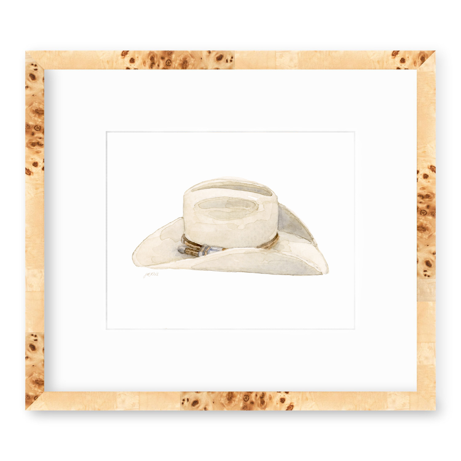 Cowboy Hat Watercolor Art Print (Vertical & Horizontal Available) — Simply Jessica Marie | Simply Jessica Marie