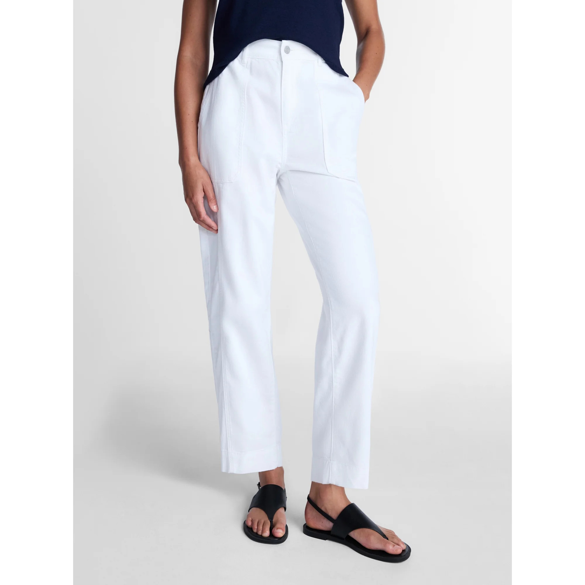 Time and Tru Women's High Rise Drapey Barrel Jeans, 28" Inseam, Sizes XS-XXXL | Walmart (US)