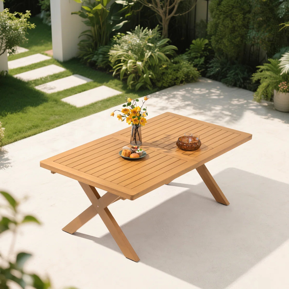 Outdoor Extendable Wood Dining Table | Wayfair North America