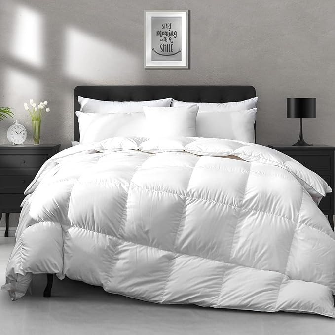 APSMILE All Season Down Feather Fibers Comforter Queen Size - Ultra-Soft Extra Fluffy Hotel Colle... | Amazon (US)