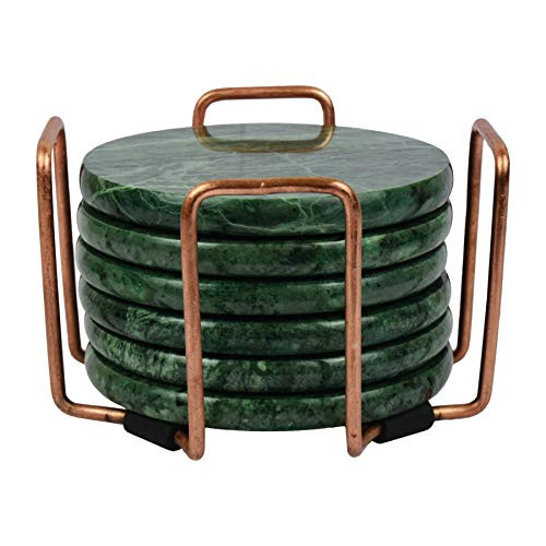 Marble Stone Coasters Mirror Polished Best Marble Stone Coasters with a fine Color and Solid Buil... | Amazon (US)