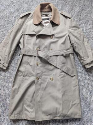 vintage USA made BROOKS BROTHERS trench coat 44 khaki poplin L double breasted  | eBay | eBay US