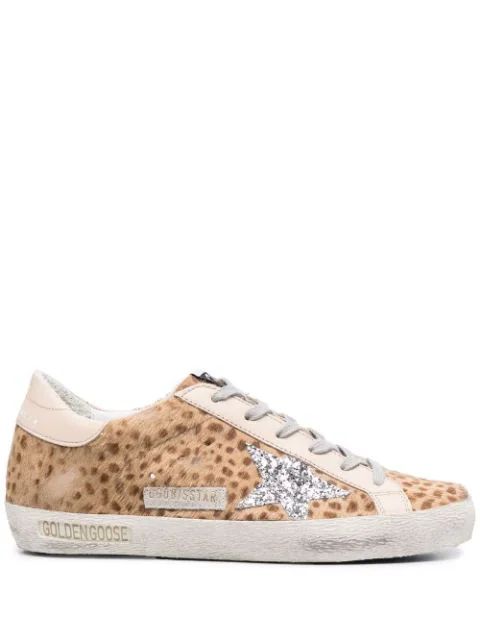 Golden Goose Super-Star animal-print low-top Sneakers  - Farfetch | Farfetch Global