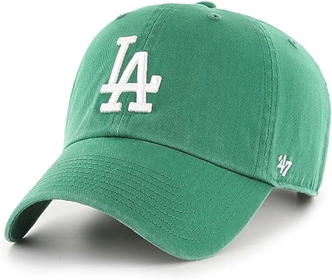 '47 MLB Kelly Green Primary Logo Clean Up Adjustable Strap Hat Cap, Adult One Size Fits All | Amazon (US)