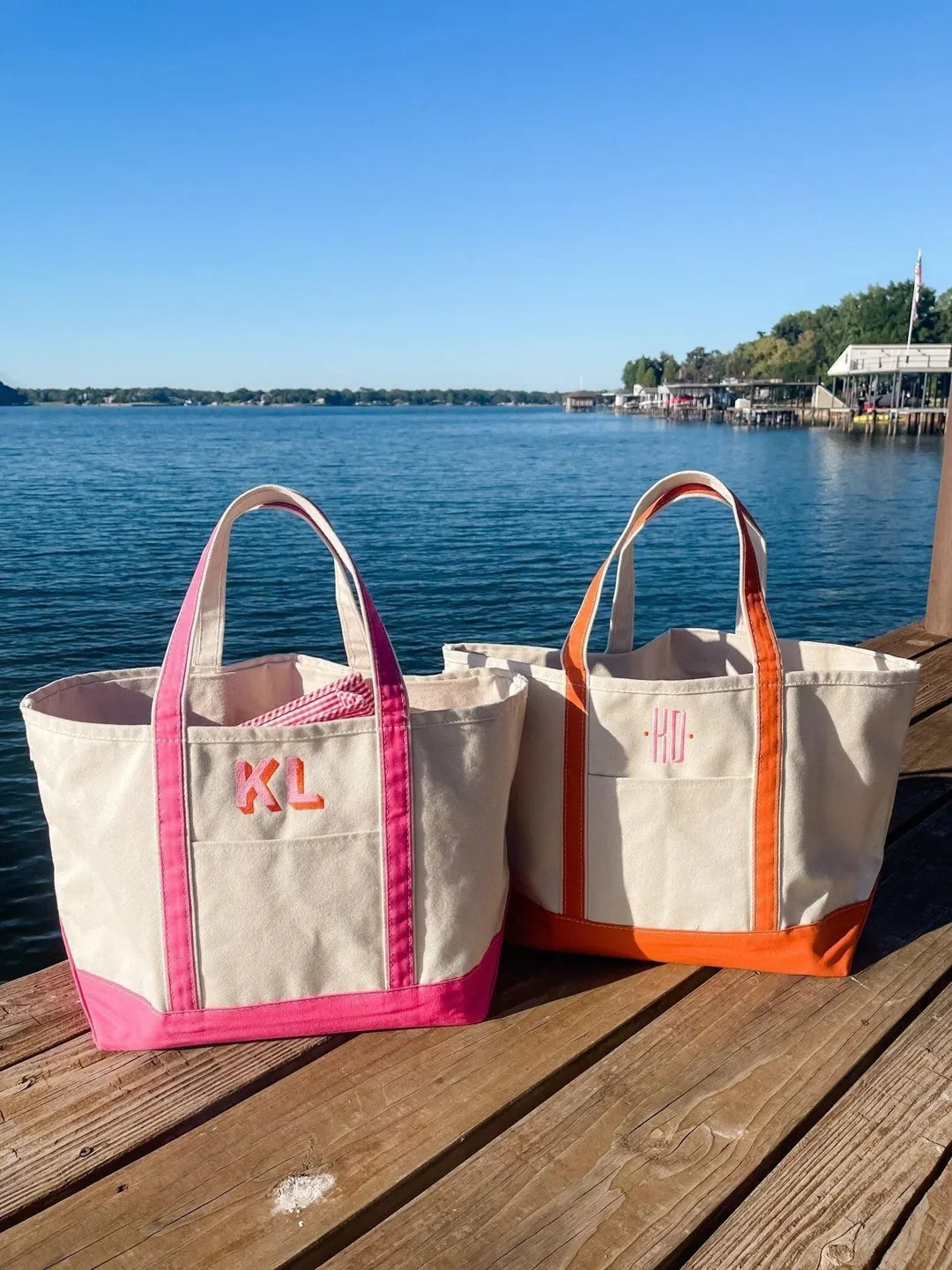 Embroidered Monogram Canvas Tote // Personalized Gift, Bridesmaid Tote, Custom Tote Bag, Bachelor... | Etsy (Global)